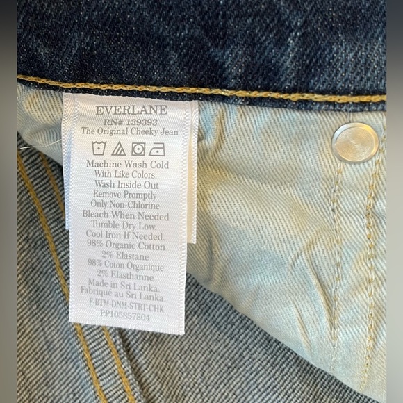 Everlane // Original Cheeky Jean // Washed Midnight // size 27 - Picture 7 of 7
